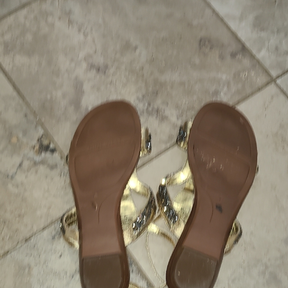 Nine West Gold and Silver Embellished Sandals - Picture 8 of 8
